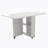 Folding Drop Leaf Dining Table With 6 Wheels And 2-Layer Storage Shelf, Space Saving Table For Small Spaces, 47.2 Inch D X 23.6 Inch W X 30.3 Inch H, White