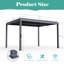 Pergola solaire en aluminium à DEL avec auvent-110414876