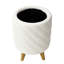 43cm Wide Cylinder Striped Standard Ottoman