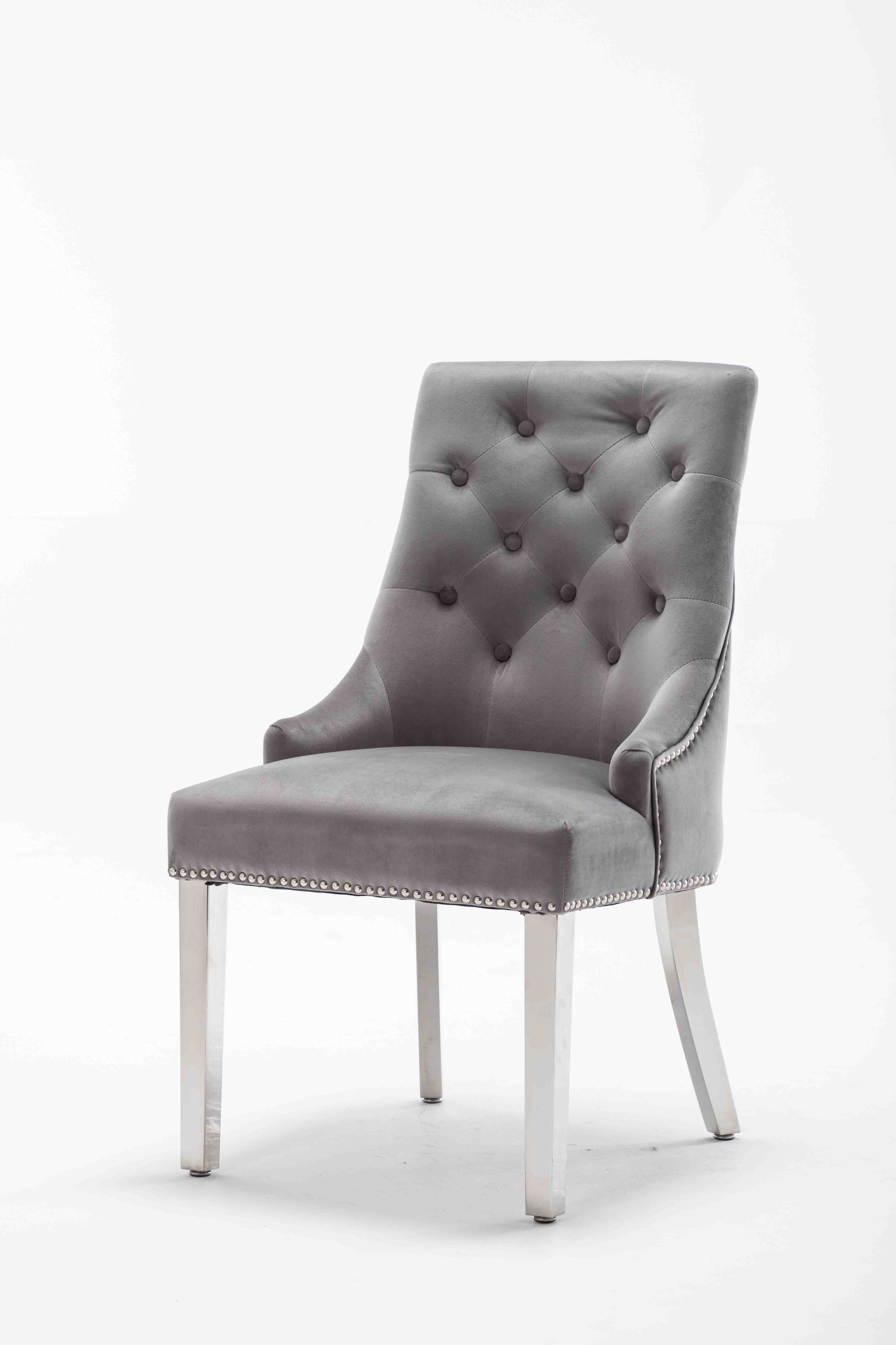 Rosdorf Park Stovall Tufted Velvet Upholstered Side Chair