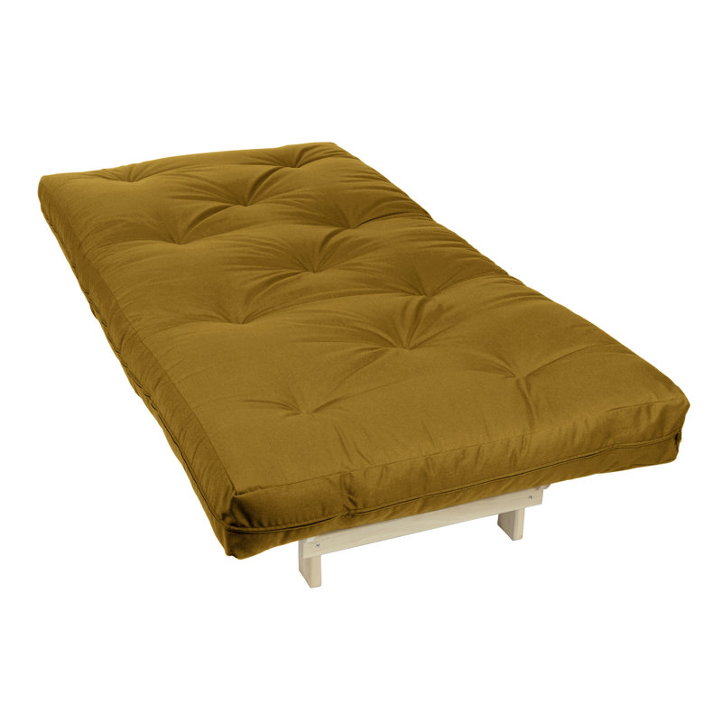 Matelas de futon Meader, 7, Grand lit, Moutarde