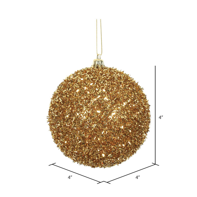 4'' Ball Ornament, Antique Gold