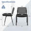 Chaise de salle d'attente empilable en mélange de polyester avec structure en métal