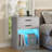 Led Nightstands Set Of 2,nightstand With Charging Station, Bedside Table With Power Outlets And Drawer-106950270
