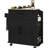 Black Kitchen Island Cart With Ac Outlets, Ports, Storage, Microwave Stand, Towel Rack & Spice Rolling Outlets , And Rack,