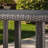 Grey 64" Square Outdoor Dining Table - Over Iron Pillar Frame