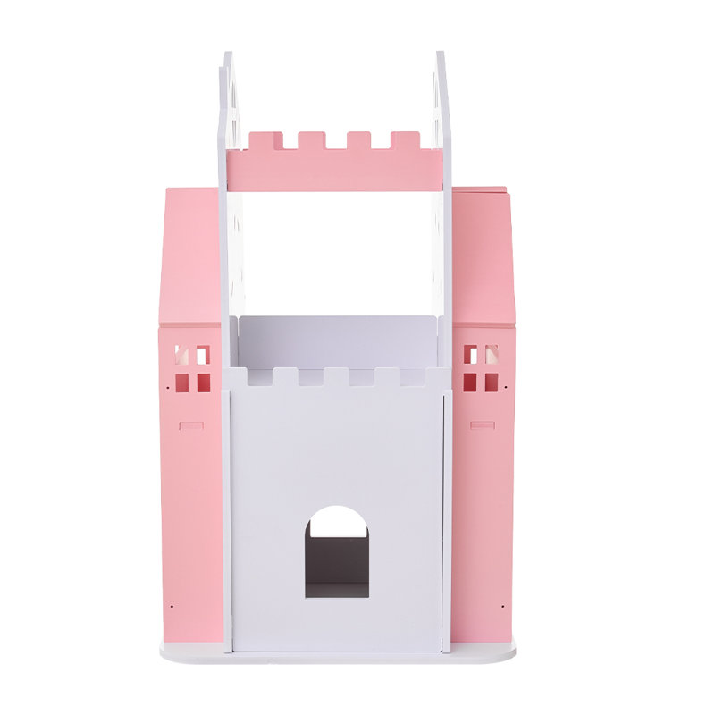 45cm W Floating Shelf Bookcase, White/Pink, (3 Shelves) 75cm. H x 45cm. W x 45cm. D