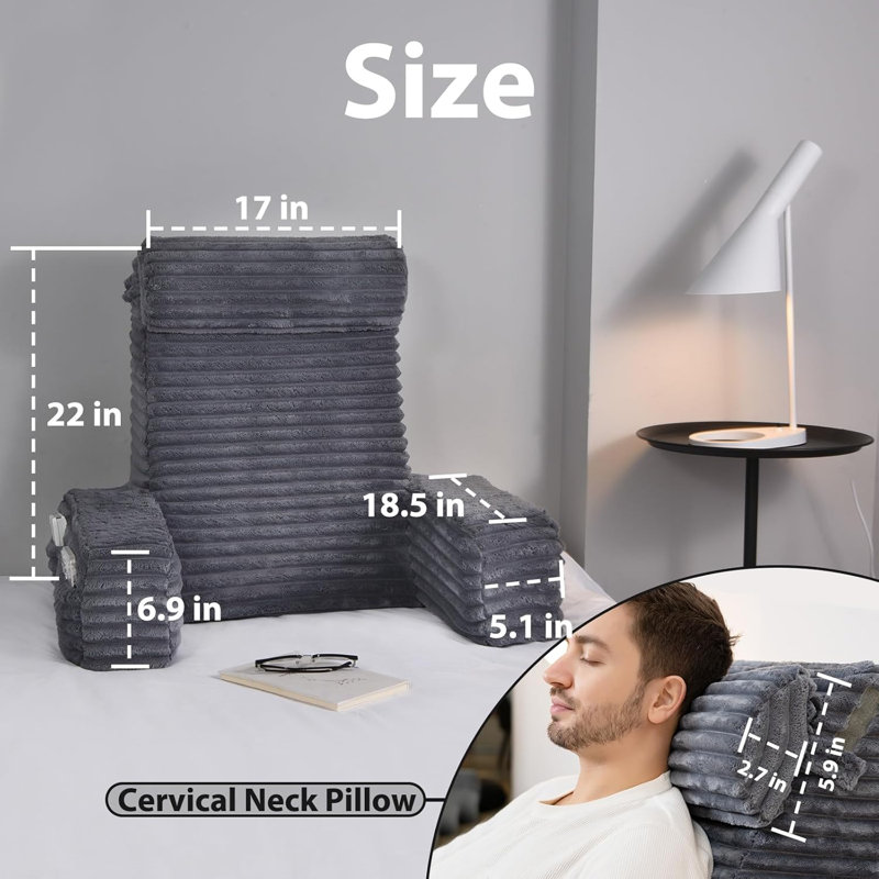 Coussin de lecture pour être assis au lit adulte