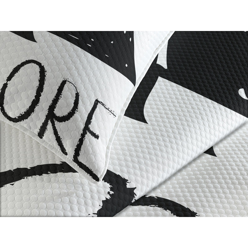 Ambesonne Adventure Bedspread Set Explore Wild Forest Black White