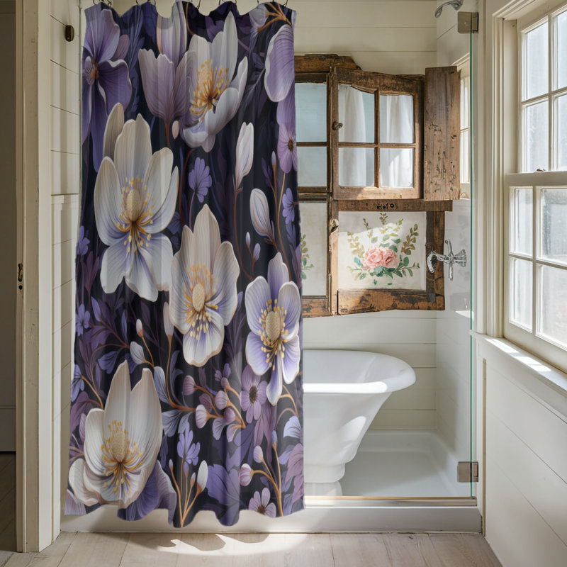 Violet Glint - Premium Shower Curtain, 74"H x 71"W