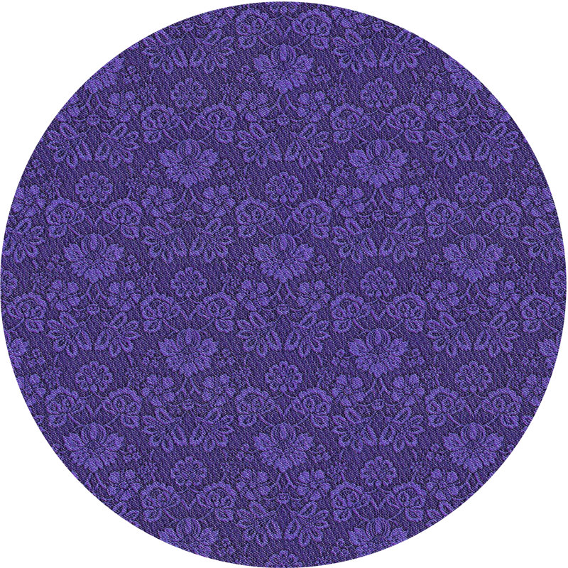 Tapis de zone mauve à motifs Opheim, Rond 6 pi
