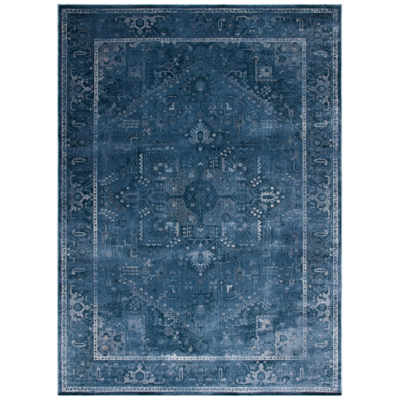 Evanoff Oriental Blue Area Rug, Rectangle 3'3" x 5'7"