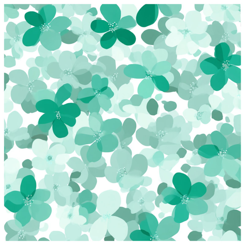 Fleurs, édredon floral, bohème bohémien, Édredon simple, Blanc / floral vert foncé