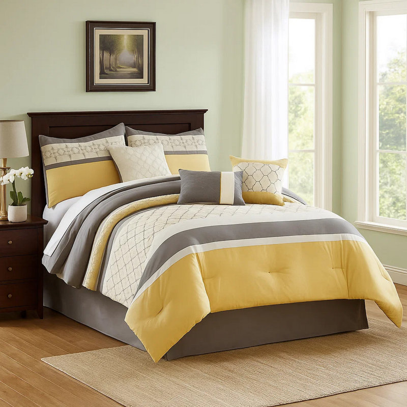 Comforter Set, Queen Comforter + 6 Additional Pieces