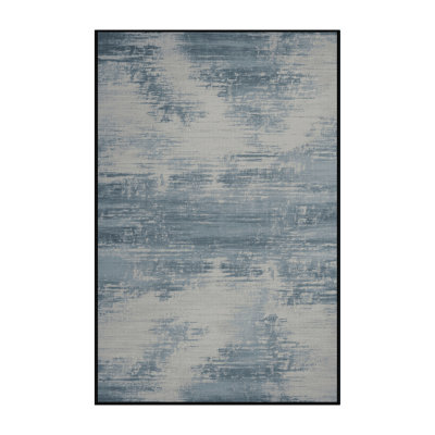 Tapis abstrait gris lavable à la machine