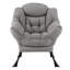Chaise d'appoint rembourrée avec coussin Sherpa