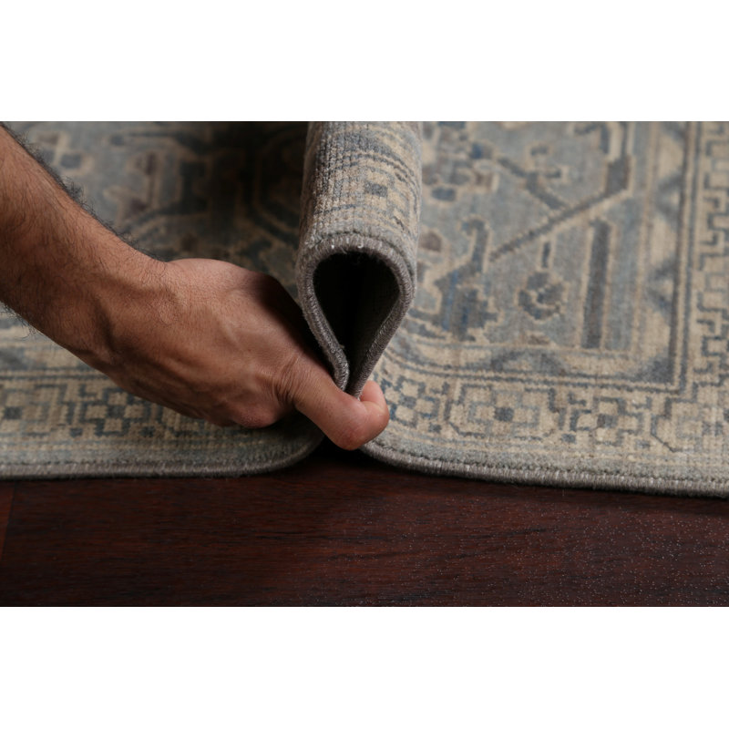 Tapis oriental gris / beige en laine