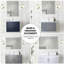 Lavabo de baignoire avec robinet et miroir à DEL-266107701-266107703