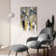  «Gilt Reflections 1» par Chariklia Zarris, art mural en verre acrylique, 24 po x 36 po