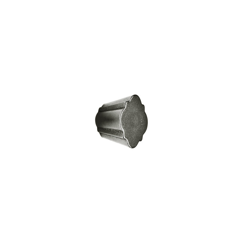 Quatrafoil Bronze Novelty Knob, White Bronze Dark