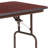 Wofford 24" x 48" Rectangular Mahogany Melamine Laminate Folding Banquet Table-38328652