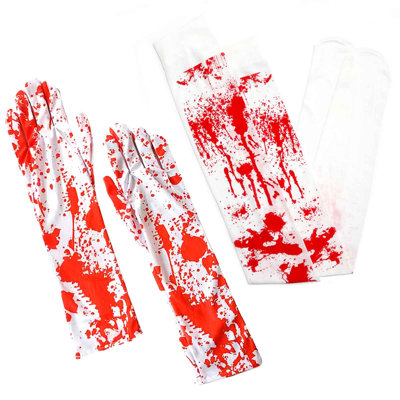 Halloween Glove Horror Decorated With Gloves 1 Pairs ，blood Socks 1 Pairs Halloween Party