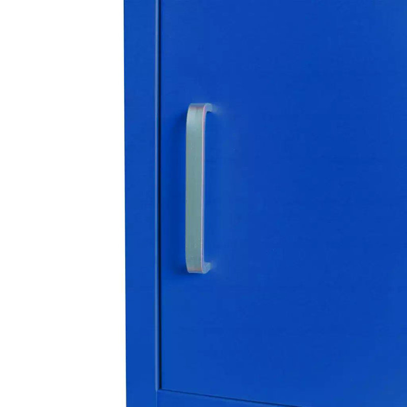 Wilderen 35cm W Metal Bedside Table, Blue