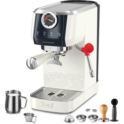 Machine à expresso à double chaudière Tuni E2 de 58 mm, machine à espresso pompe à 20 barres UKLA avec système PID NTC, machine à café semi-automatique en acier inoxydable de qualité commerciale, pour les amateurs de café