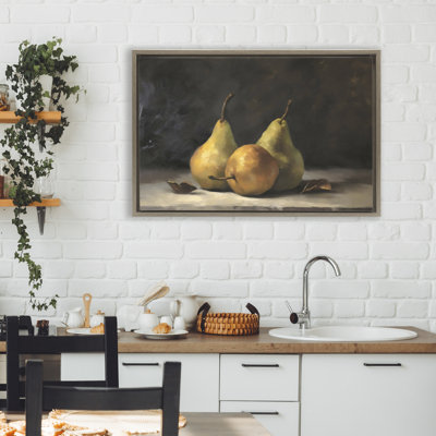 Trois poires sur cadre flottant en marbre, design by Creative Studio