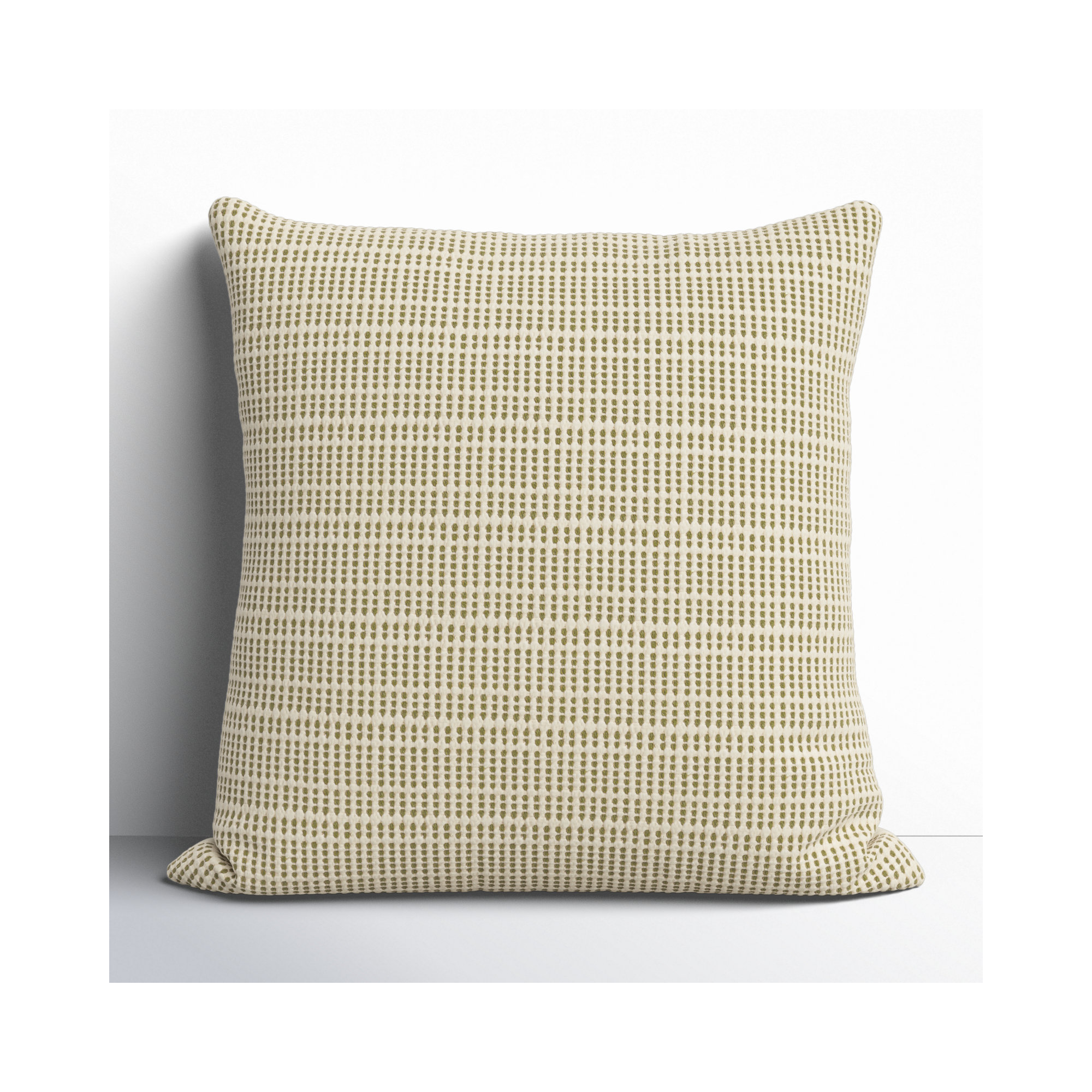 Migina Dots Cotton Throw Pillow, Green