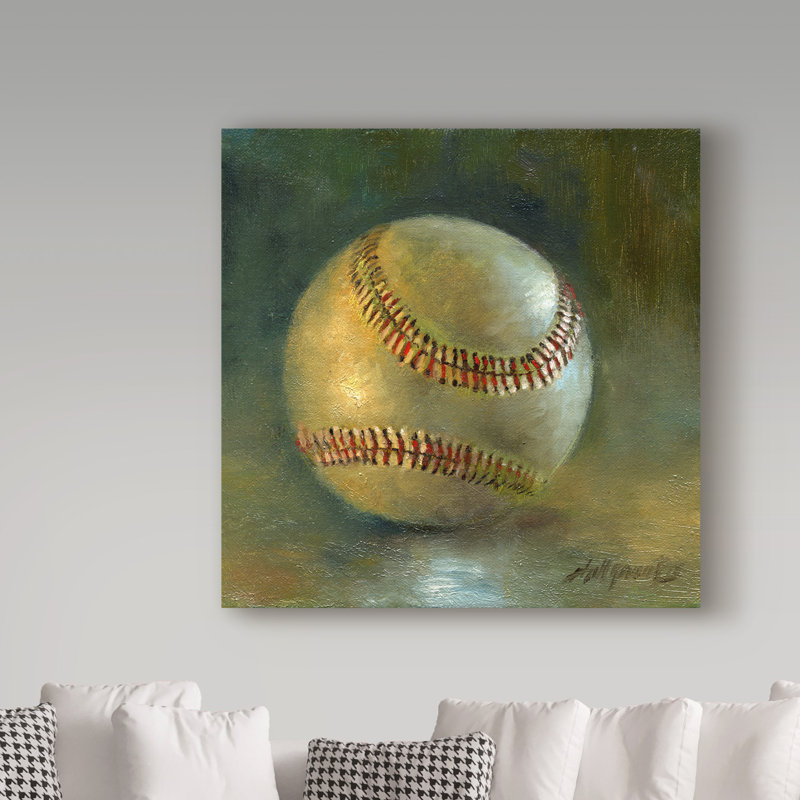 Galan «Baseball 8», reproduction de peinture acrylique sur toile tendue, H 14 po x l 14 po x P 2 po