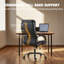Chaise de bureau ergonomique à haut dossier Prestige avec accoudoirs rembourrés et soutien lombaire Prestige-1401000227-1401000226