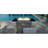 43" Rectangular Grey Open Weave Propane Fire Pit Table, 60000 , With Blue Glass Stones, Tempered Wind Guard, And 20lbs Storage For Outdoor Parties Gas Removable - Rust Lid, Bohemian Style Deck
