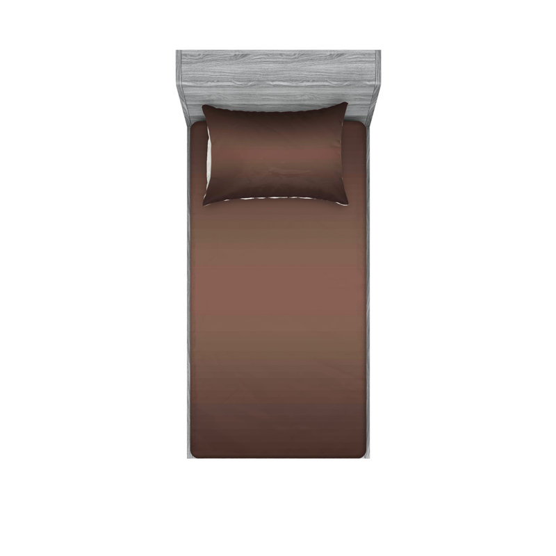 Drap-housse et coussin décoratif Ambesonne, Ensemble de draps pour lit simple + 5 pièces supp
