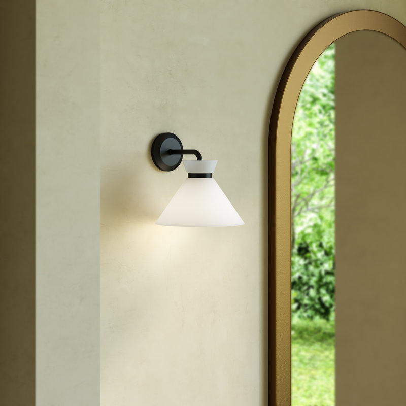 Dimmable Bath Sconce, Matte Black