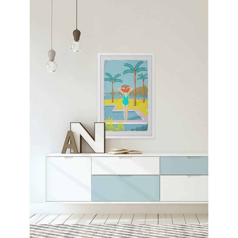 « summer view », impression encadrée, H 12 po x l 8 po x P 1,5 po