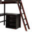 Lit mezzanine simple avec tablettes et bureau