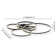 Jadiamond 6-Light 47.2 inch Modern Flush Mount Large Circle Ceiling Fixture with Remote Control