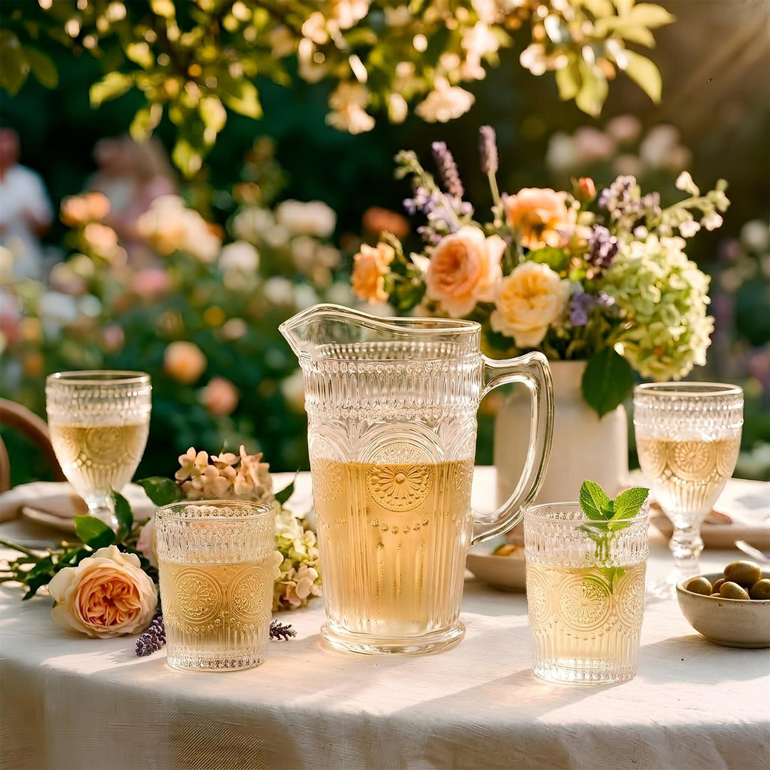 Argon Tableware Amore Ribbed Glass Water Jug - 1.3L - Clear / 1 - Image 4