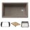 Inteos SILGRANIT 33" Single Bowl Reversible Undermount Workstation Kitchen Sink