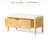 Oslo Bench with drawer, American oak wood