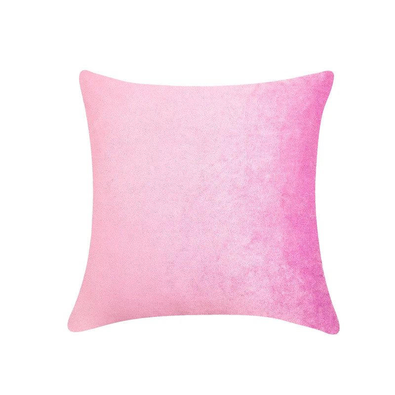 Housse de coussin carré en velours , Rose vif
