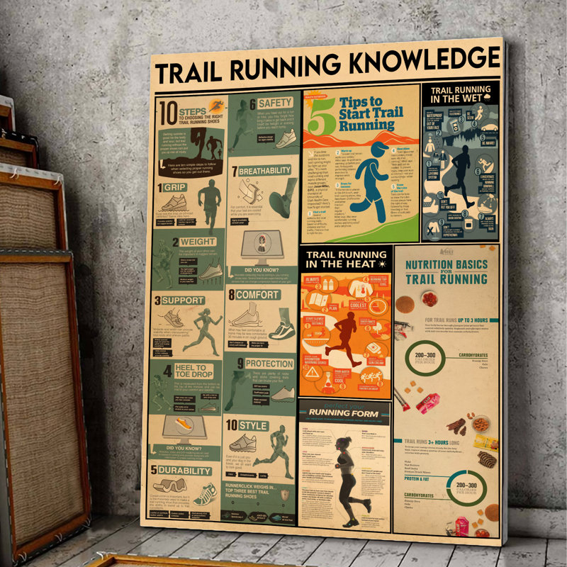 Toile tendue avec sentier Trail, H 14 po x l 11 po x P 2 po
