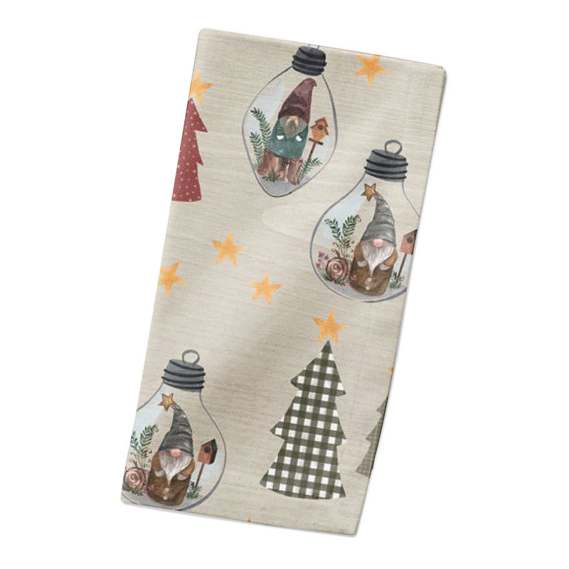 Dmiya Cotton Twill No Pattern Square Napkin, Cream