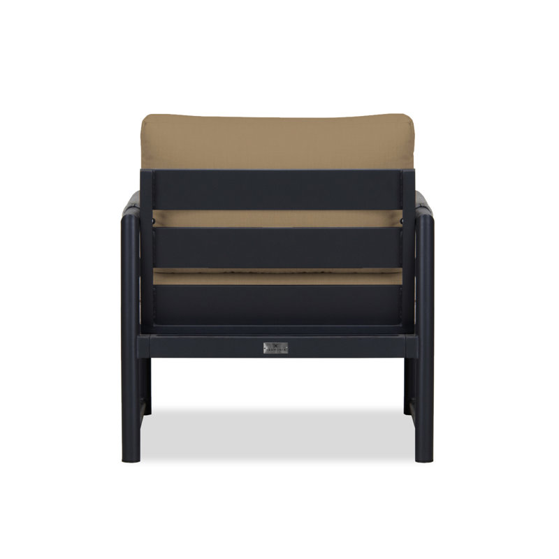 Alto Outdoor Lounge Chair, Cast Silver Sunbrella®, Black