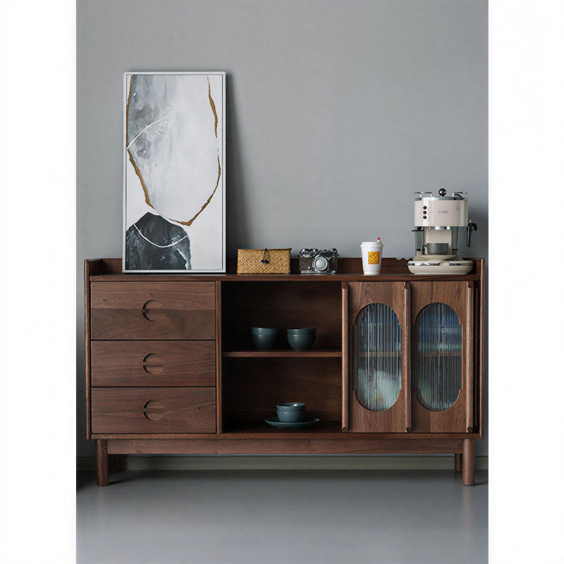 Armoire d'appoint elliptique en verre Simple