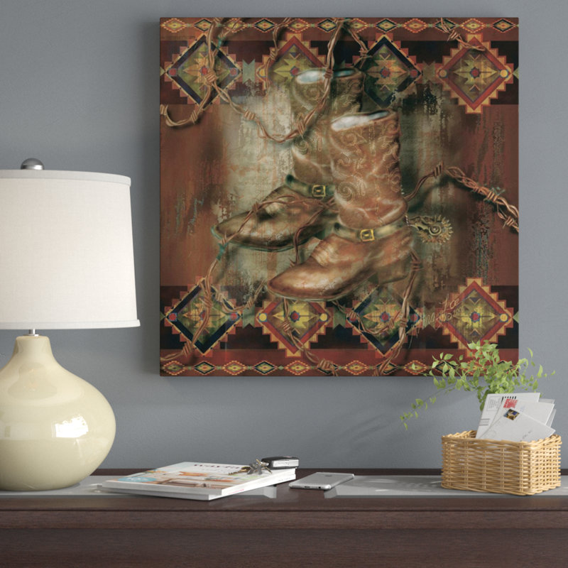 " Boot " by Alma Lee, 24" H x 24" W x 1.5" D, Wrapped Canvas