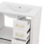Meuble-lavabo de 30 pouces avec tiroir intégré à tiroir profond et tiroir standard-377779258