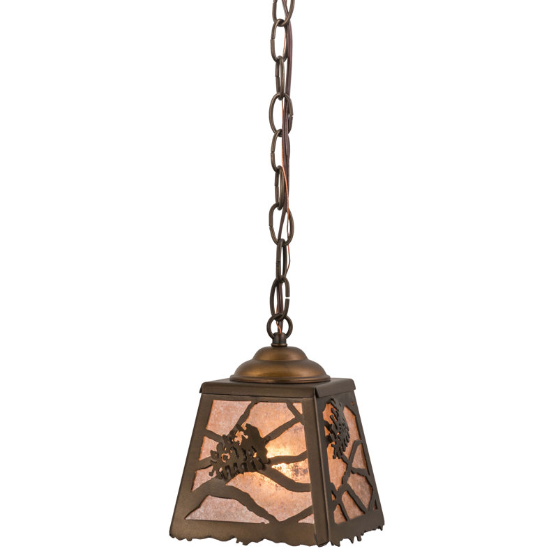 Rustic Lodge 1 - Light Pendant, Antique Copper, 11" - 40" H x 8.5" W x 8.5" D