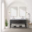 Meuble-lavabo double en chêne noir 60 po X P 22 po D